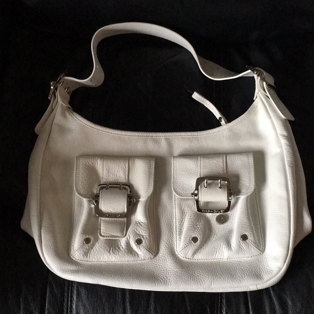 Longchamp real leather white tote bag